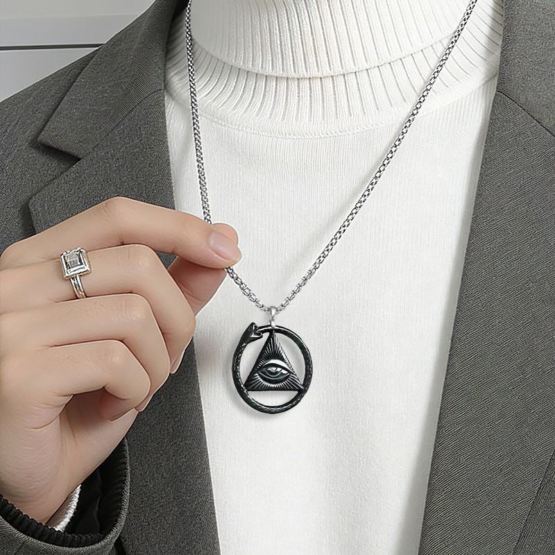 Necklaces - Naszyjnik z zawieszką w kształcie węża