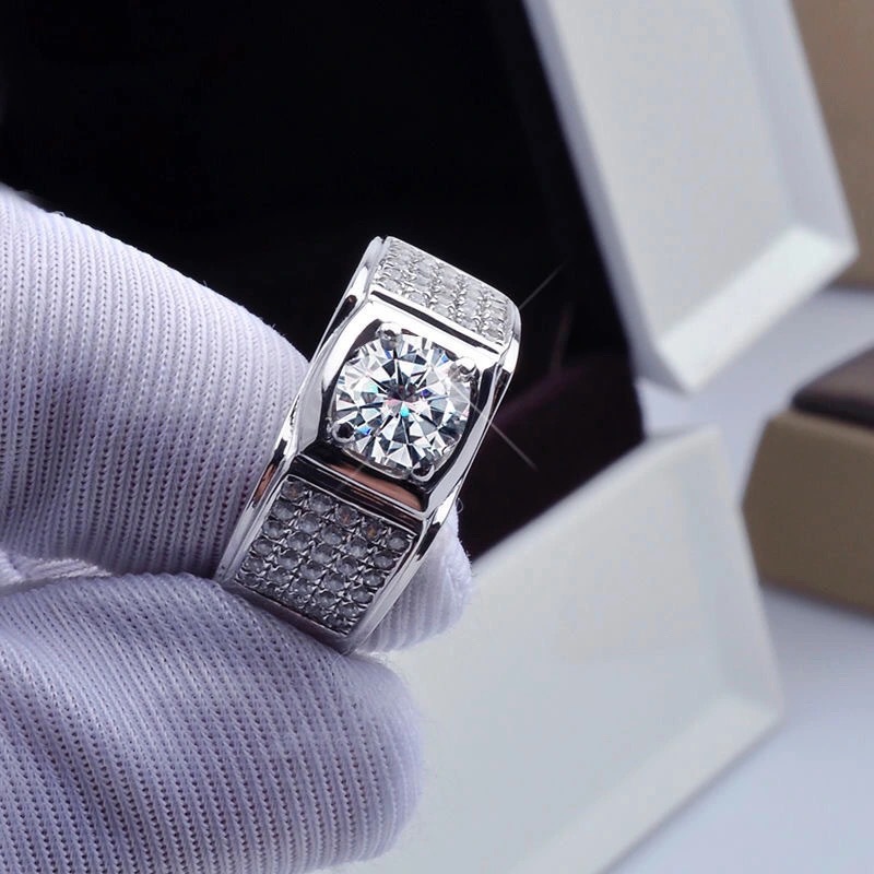 Moissanite Engagement Ring 1 Carat - Nowa symulacja czterech pazurów Moissanite 1