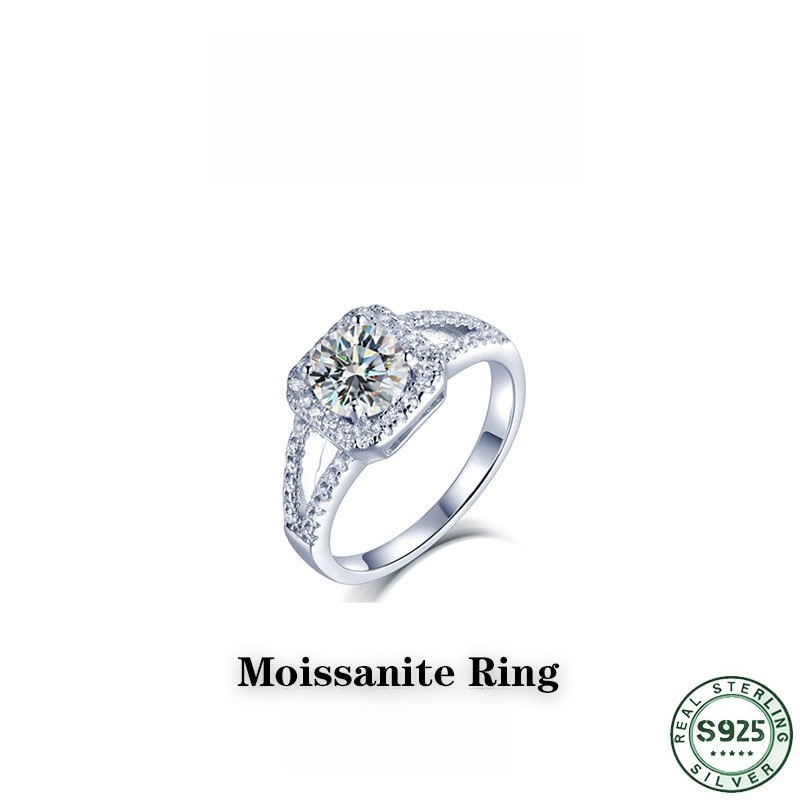 Moissanite Engagement Ring 1 Carat - Bardzo popularny pierścionek z moissanitem o