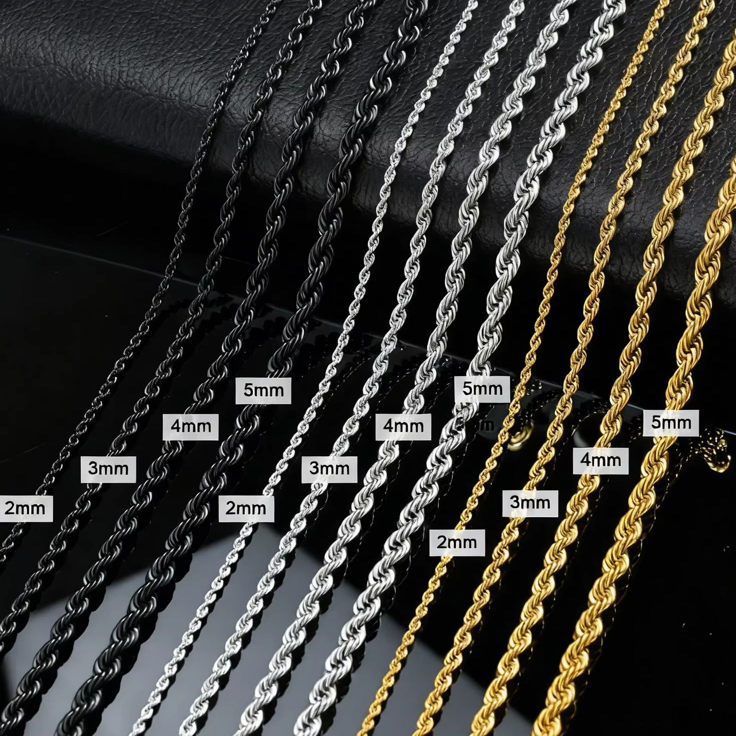 Cuban Link Chain 12Mm - Męskie liny długi naszyjnik stal nierdzewna