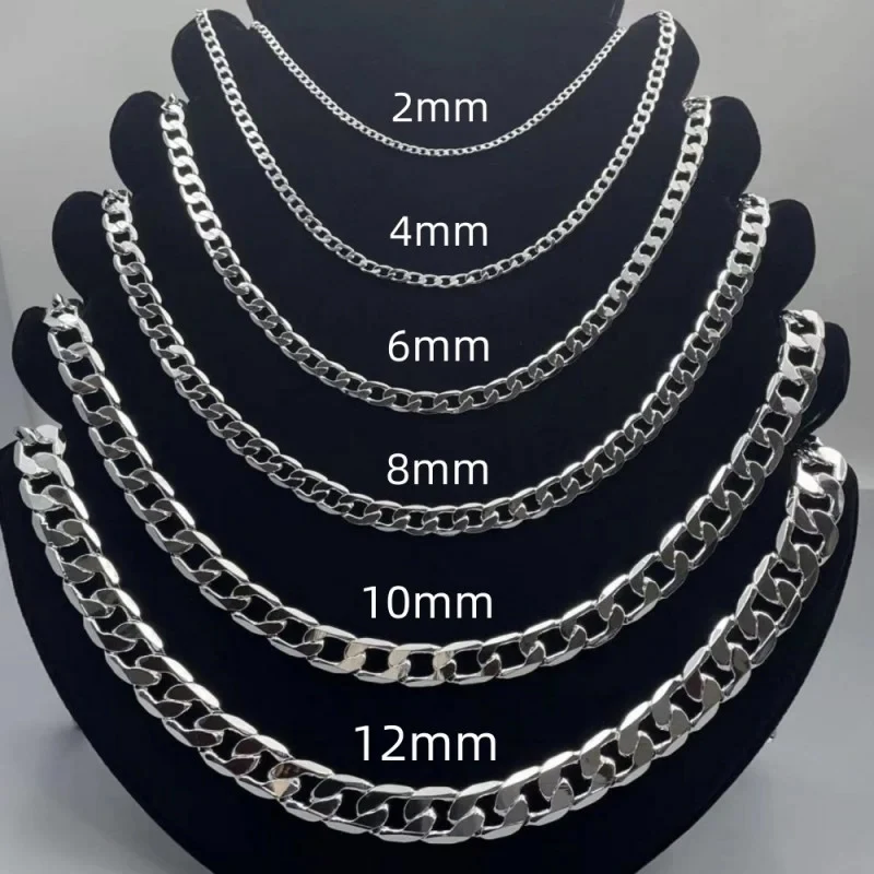 Cuban Link Chain 12Mm - Męski naszyjnik ze srebra próby 925