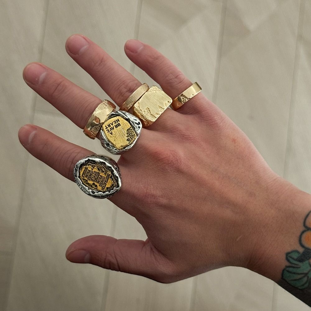 Vintage Punk Knuckle Rings Set - Zestawy pierścieni na palce, 6 sztuk
