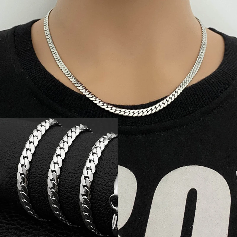 Cuban Link Chain 12Mm - 1szt 6 mm Mężczyźni 925 srebro