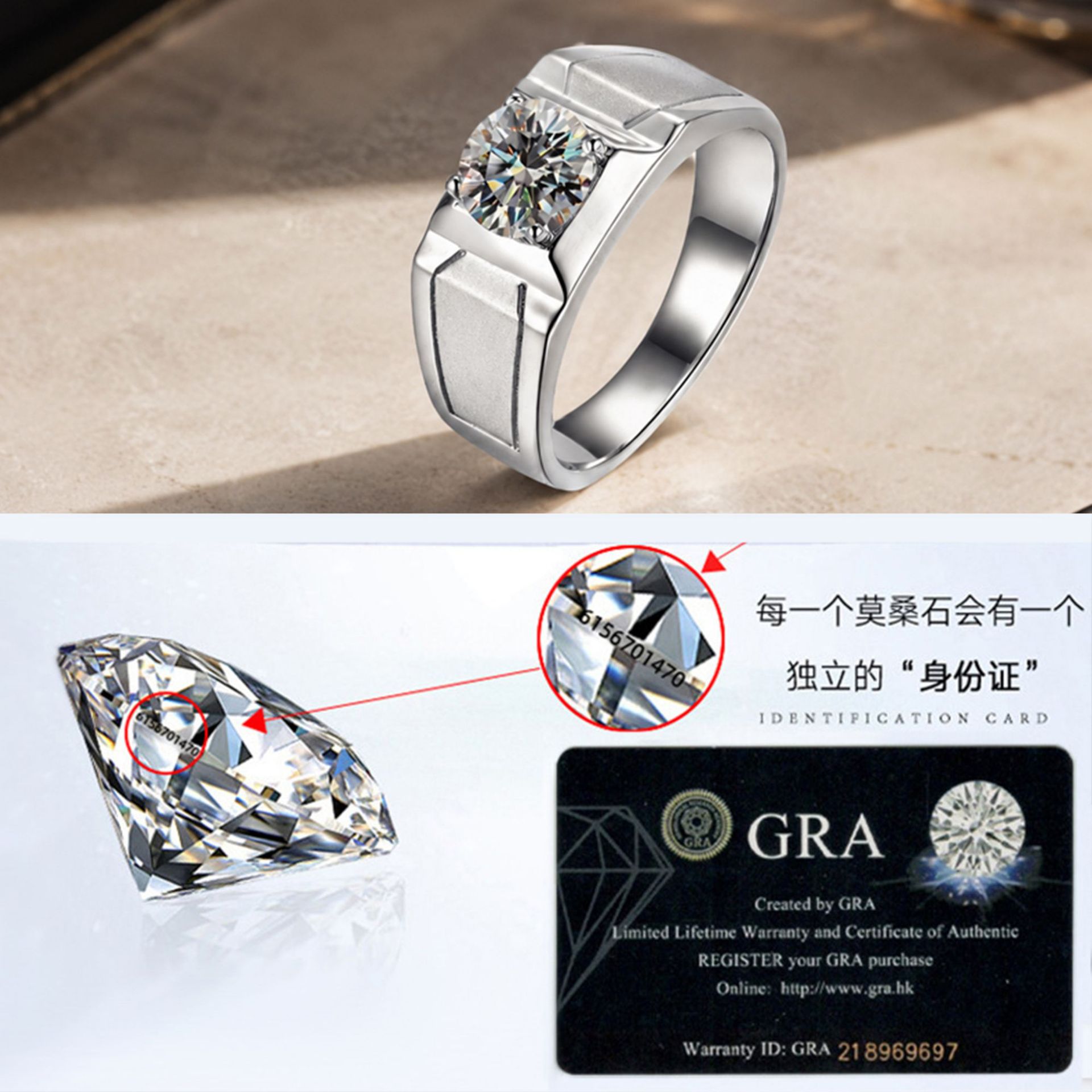 Popularny pierścionek ze srebr – Moissanite Engagement Ring 1 Carat recenzja i cena