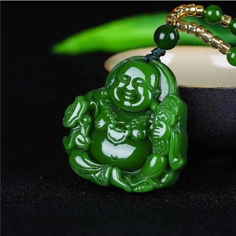 Chiński zielony Jade Maitreya  – Necklaces recenzja i cena