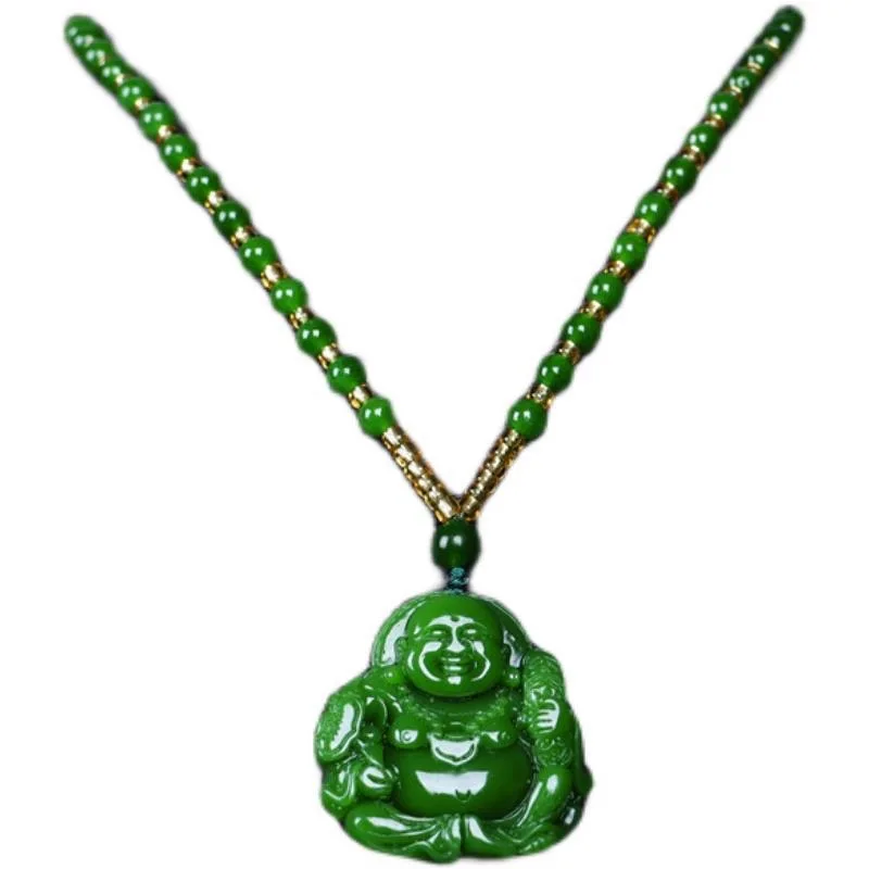 Chiński zielony Jade Maitreya  – Necklaces recenzja i cena