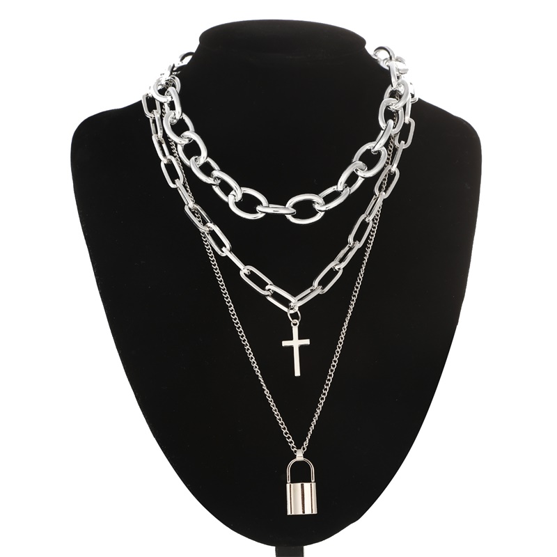 FNQUFUJ Warstwowa grunge estet – Layered Pendant Necklace Aesthetic recenzja i cena