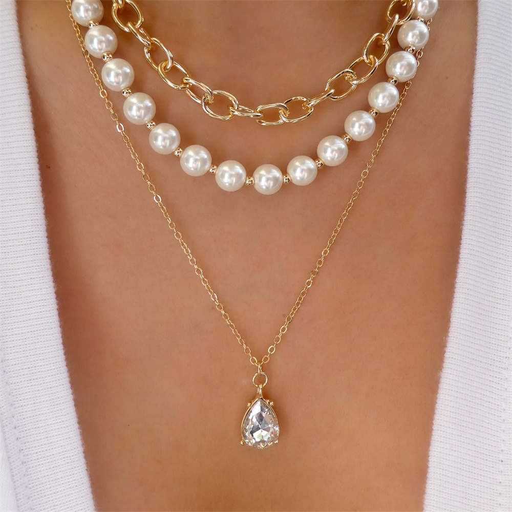Modne pozłacane geometryczne k – Pearl Choker Necklace Vintage recenzja i cena