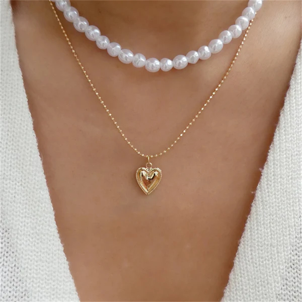 Modne pozłacane geometryczne k – Pearl Choker Necklace Vintage recenzja i cena