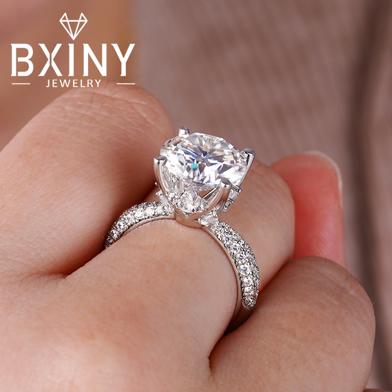 BXINY D Color 5CT Moissanite R – Moissanite Engagement Ring 1 Carat recenzja i cena