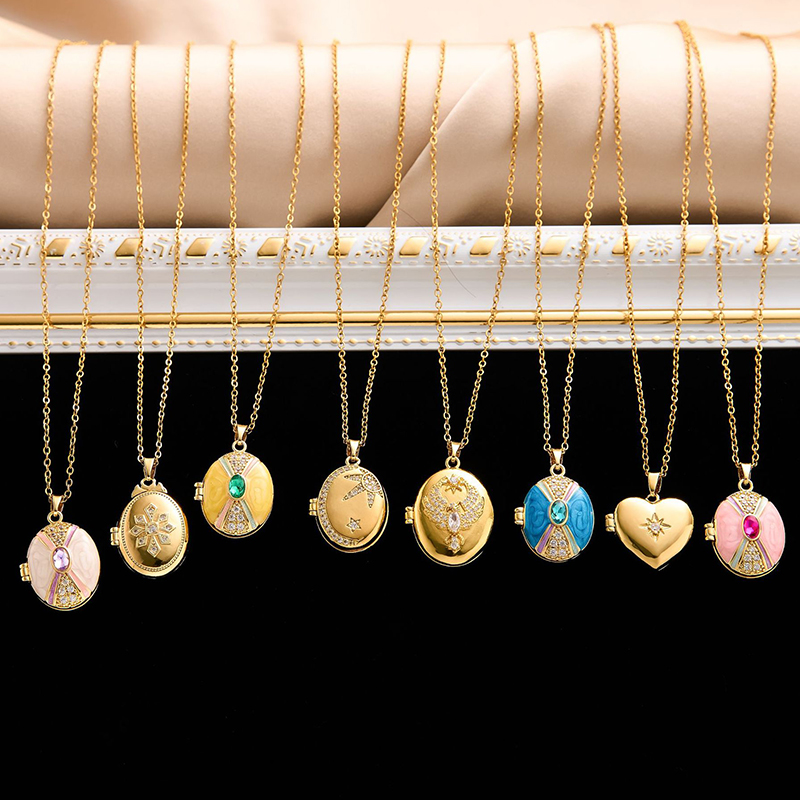 ANENJERY Naszyjnik z zawieszką – Heart Locket Necklace Photo recenzja i cena