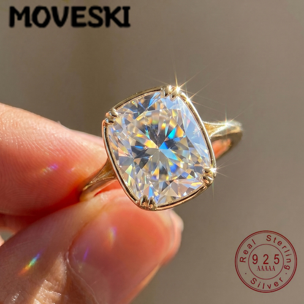 Pierścionek ze srebra próby S9 – Moissanite Engagement Ring 1 Carat recenzja i cena