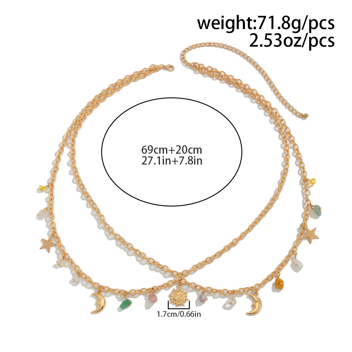 Boho gwiazda księżyc słońce wi – Body Jewelry recenzja i cena