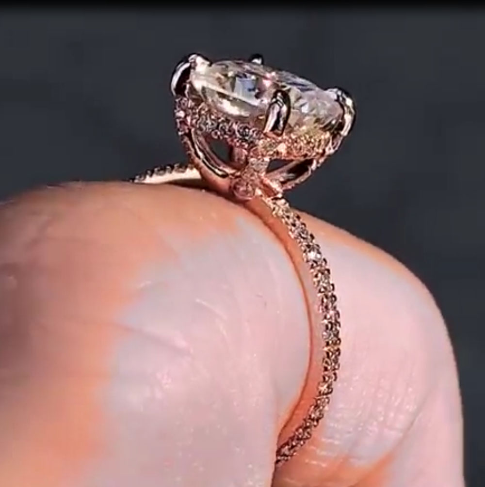 Pierścionek zaręczynowy, ślubn – Moissanite Engagement Ring 1 Carat recenzja i cena