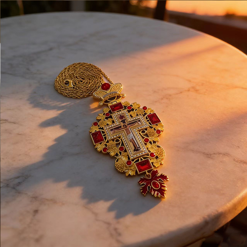 Nowy, wysokiej jakości czerwon – Cross Pendant Necklace Gold recenzja i cena