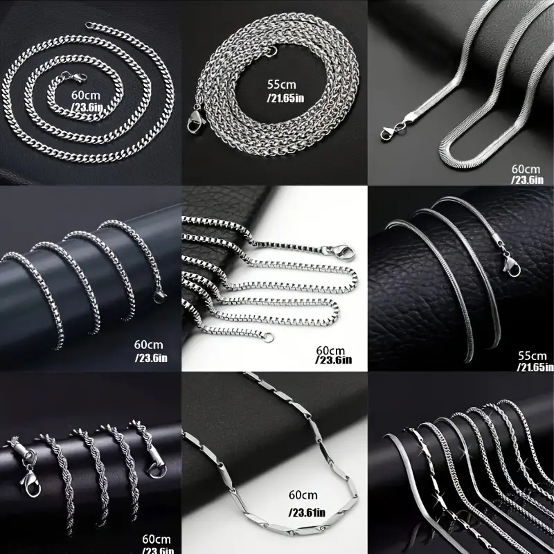 8-częściowy zestaw naszyjników – Cuban Link Chain 12Mm recenzja i cena