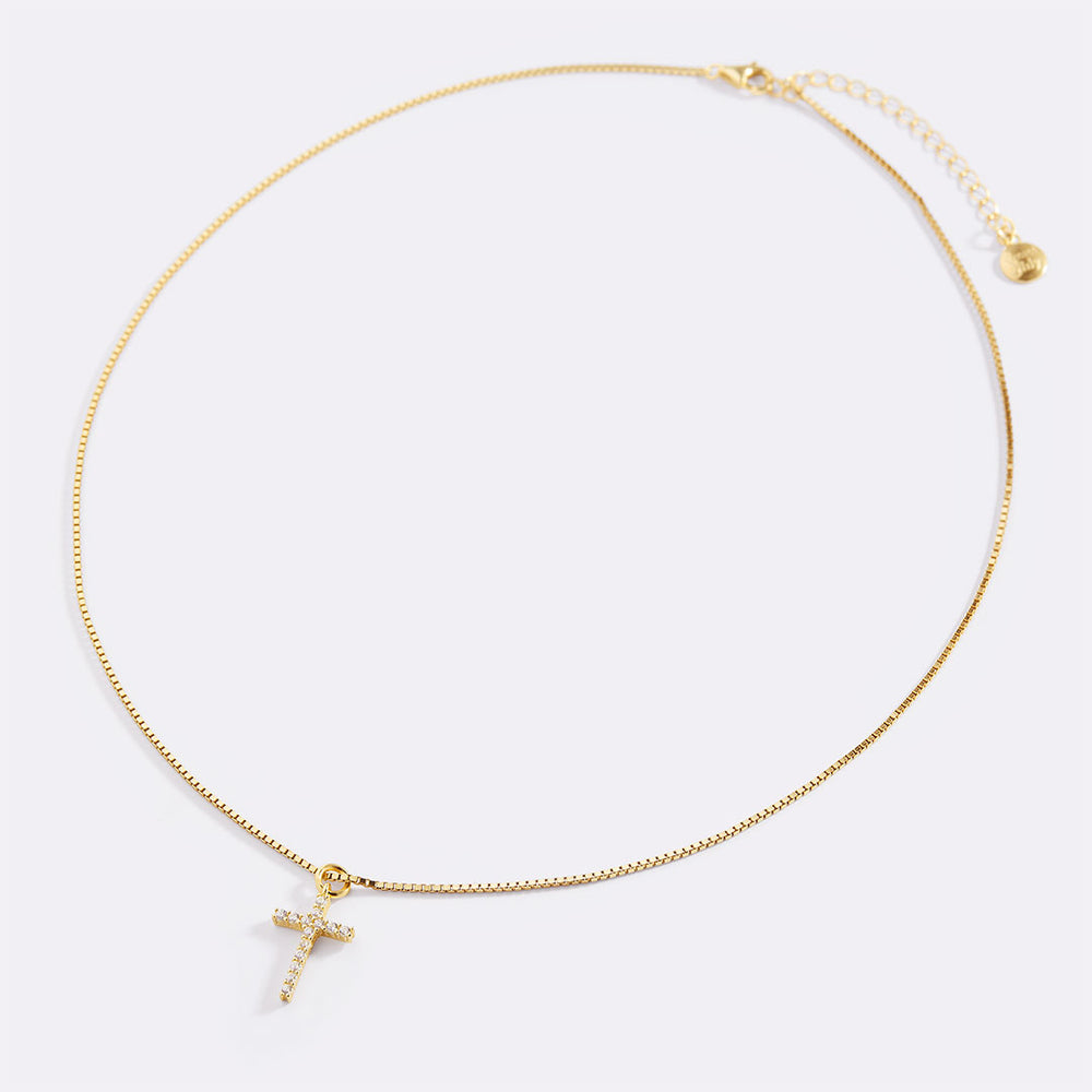 Naszyjnik z krzyżem w stylu „d – Cross Pendant Necklace Gold recenzja i cena