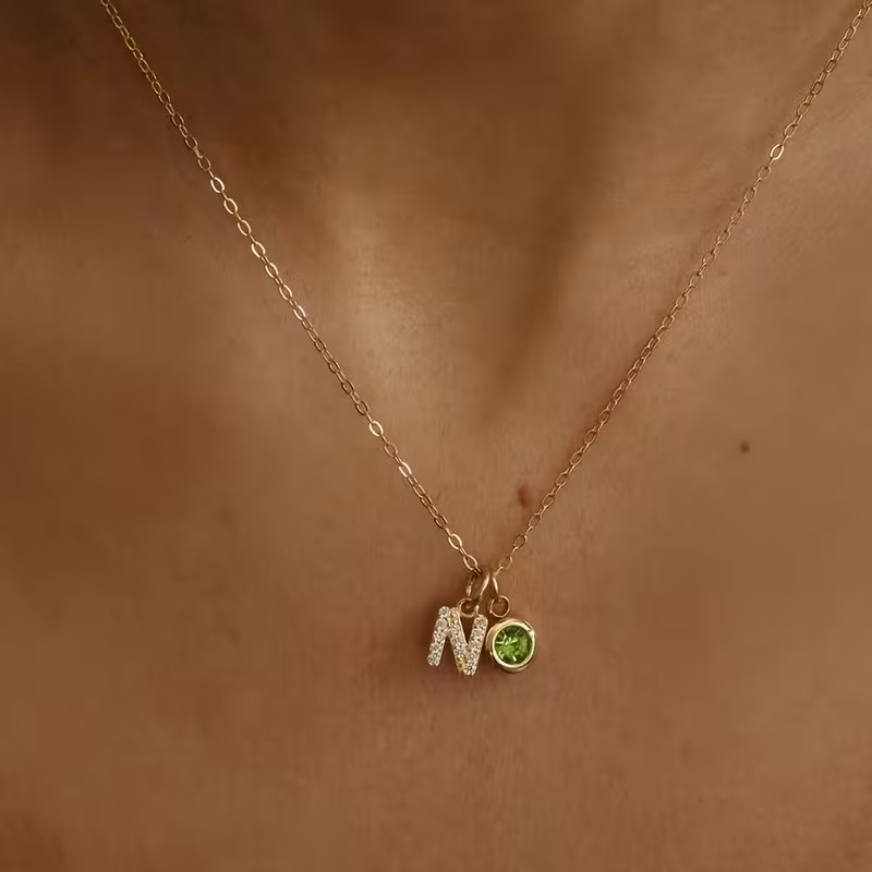 Naszyjnik z inicjałem A-Z dla  – Custom Name Necklace Stainless Steel recenzja i cena