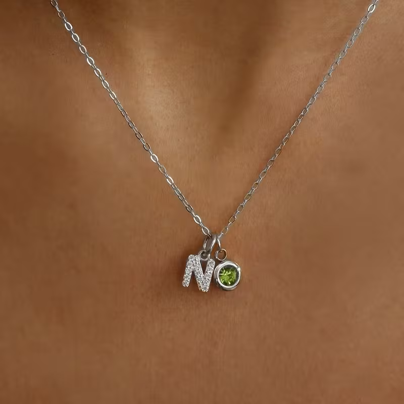 Naszyjnik z inicjałem A-Z dla  – Custom Name Necklace Stainless Steel recenzja i cena