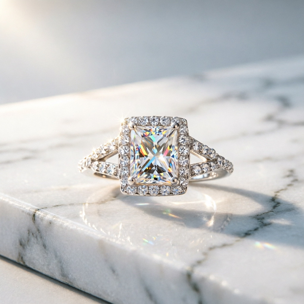 Modny, bardzo popularny pierśc – Moissanite Engagement Ring 1 Carat recenzja i cena