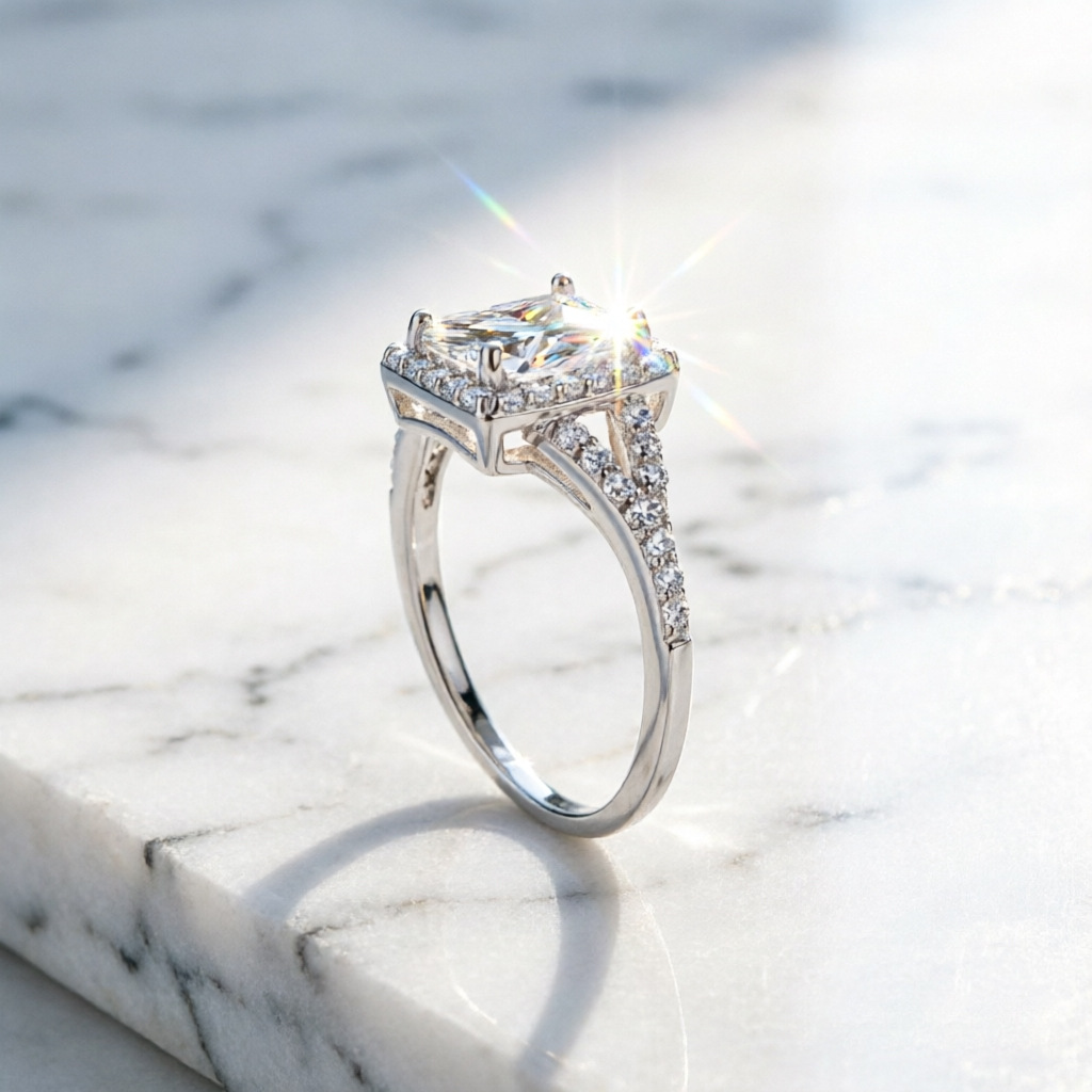Modny, bardzo popularny pierśc – Moissanite Engagement Ring 1 Carat recenzja i cena