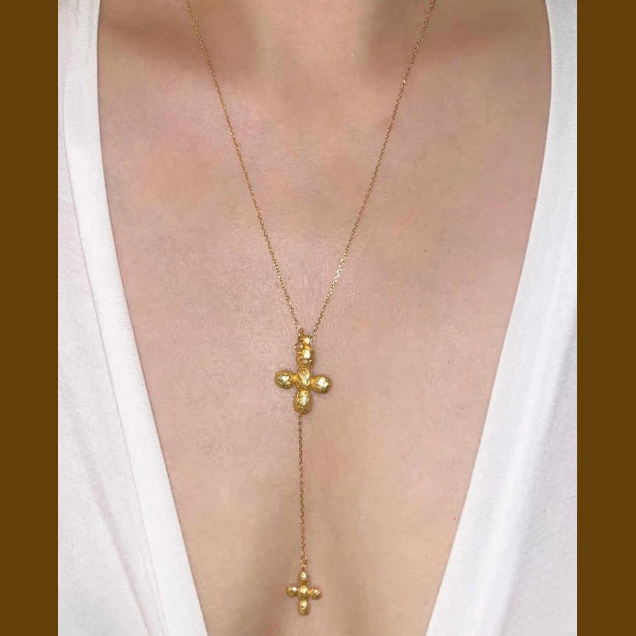 Europejski Amerykański Duże Se – Cross Pendant Necklace Gold recenzja i cena