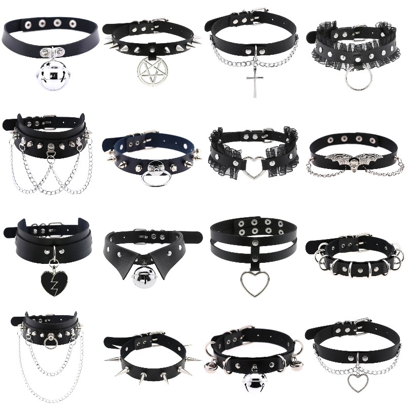 Modny Punk Spike nit skórzany  – Goth Punk Spike Choker recenzja i cena