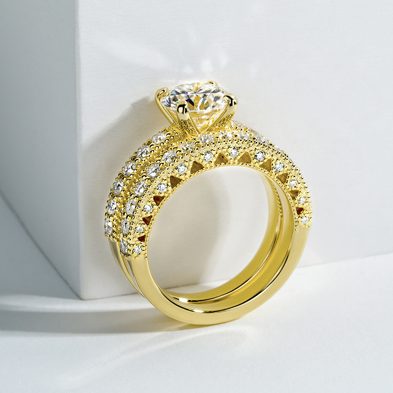 Zestaw pierścionków dla kobiet – Moissanite Engagement Ring 1 Carat recenzja i cena