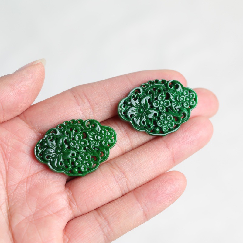 2 szt. Naturalny Jadeit Suchy  – Earrings recenzja i cena
