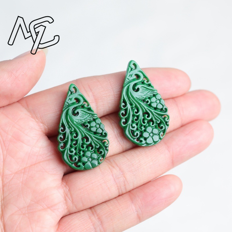 2 szt. Naturalny Jadeit Suchy  – Earrings recenzja i cena