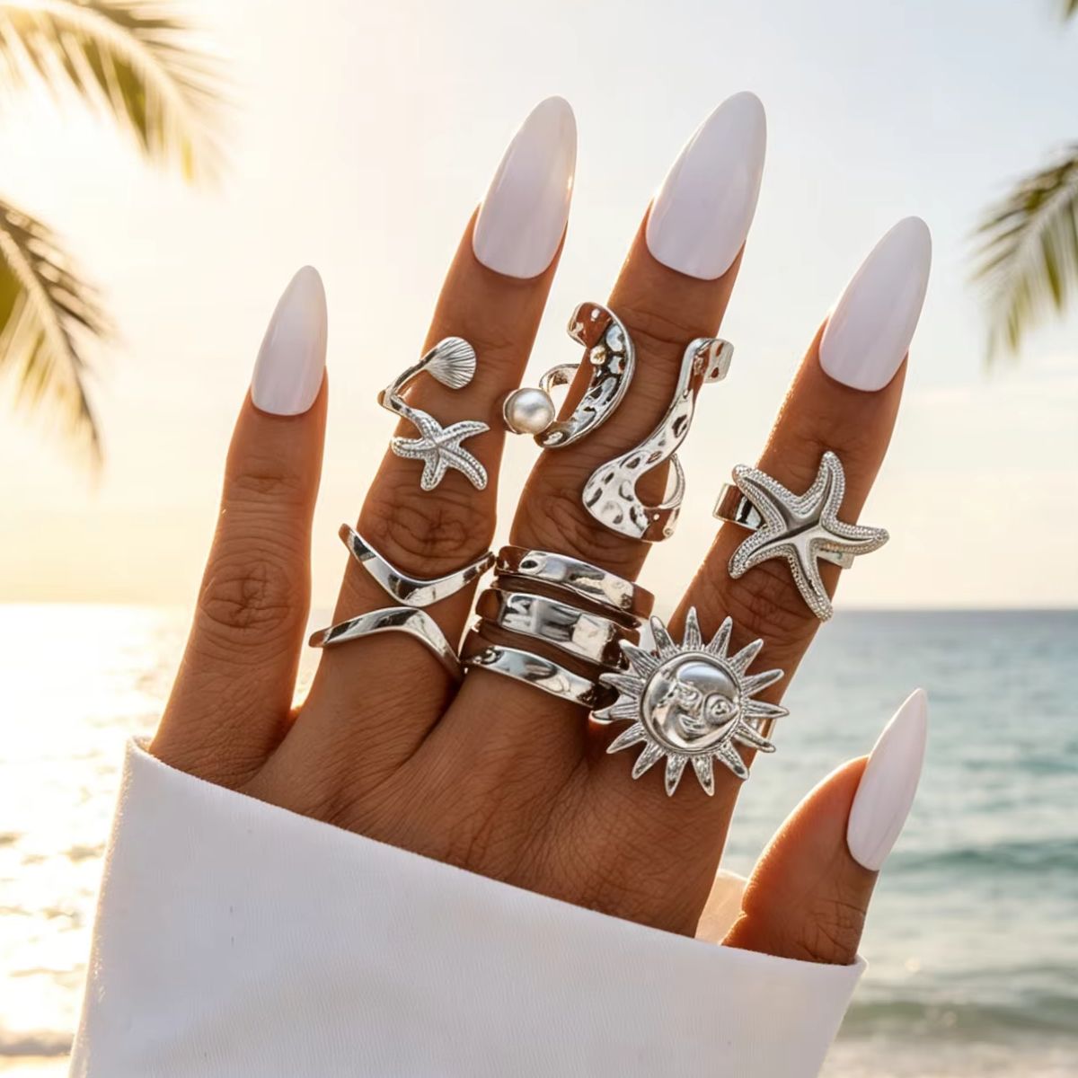Zestaw 6 Pierścionków Punk Sta – Vintage Punk Knuckle Rings Set recenzja i cena