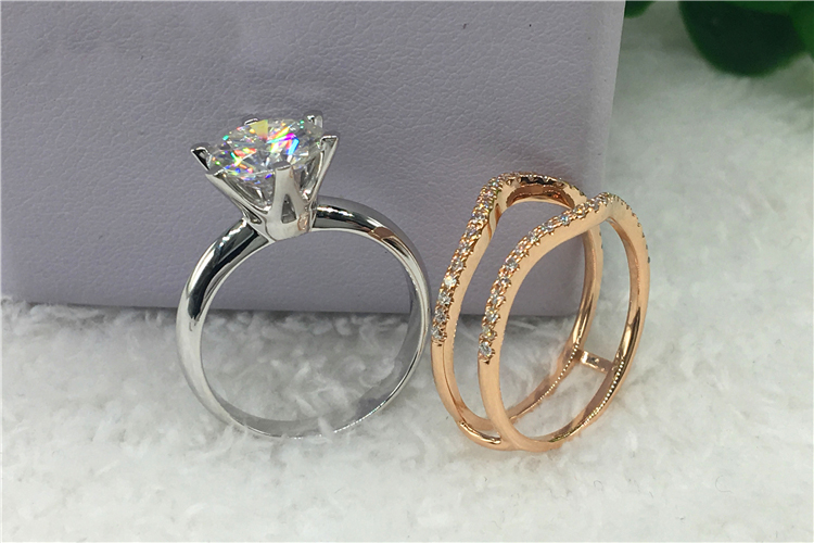 Pierścionek zaręczynowy damski – Moissanite Engagement Ring 1 Carat recenzja i cena