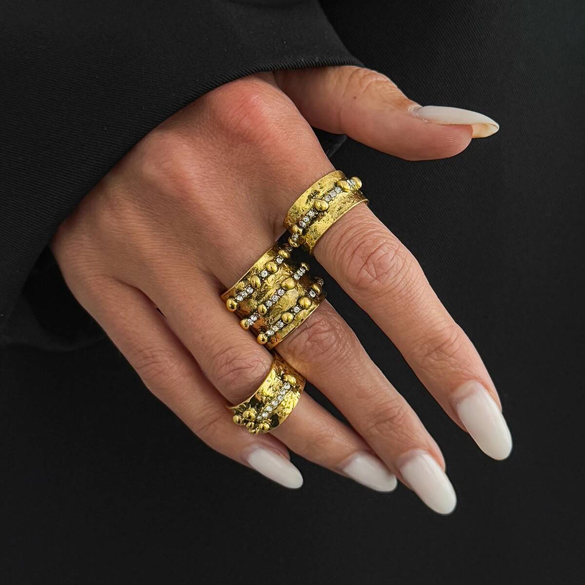Ingemark 3 szt. Zestaw Regulow – Vintage Punk Knuckle Rings Set recenzja i cena