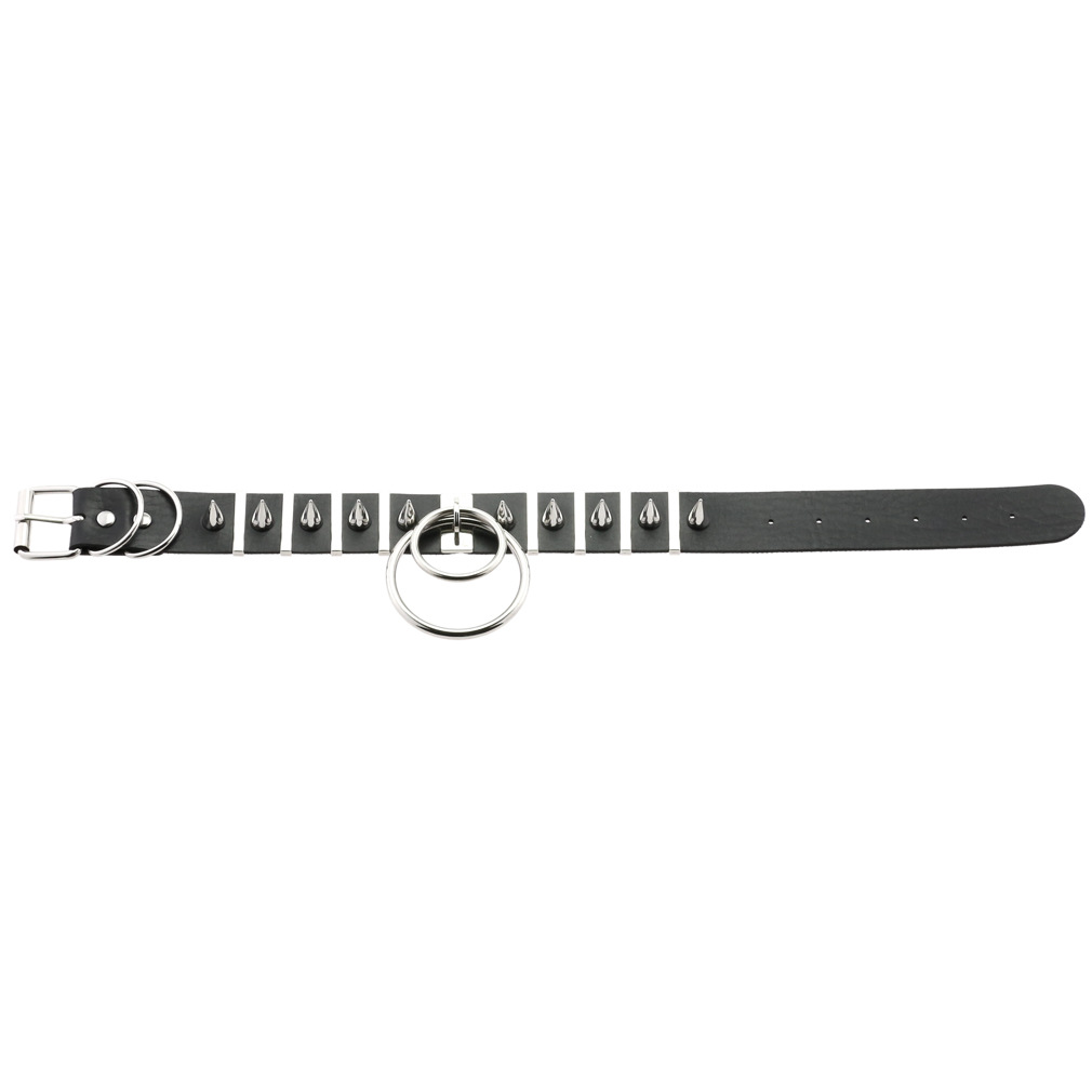 Duże kolce Choker skórzana obr – Goth Punk Spike Choker recenzja i cena