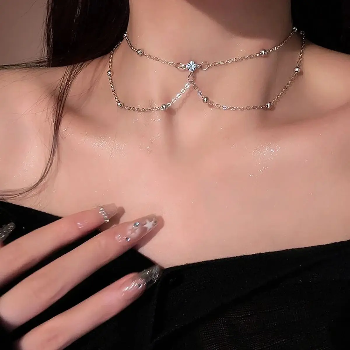 Seksowny estetyczny wielowarst – Layered Pendant Necklace Aesthetic recenzja i cena