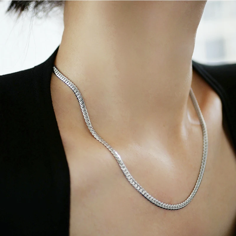1szt 6 mm Mężczyźni 925 srebro – Cuban Link Chain 12Mm recenzja i cena