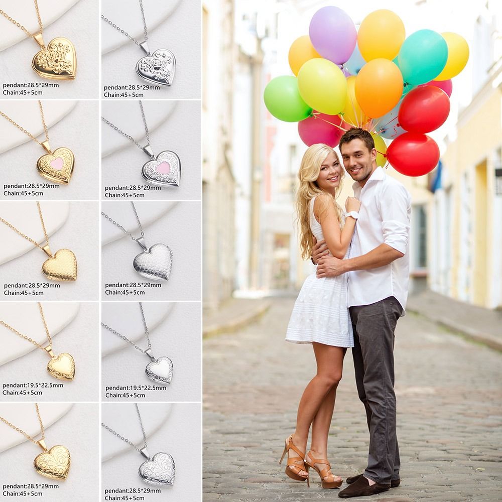 Naszyjnik DIY zdjęcie medalion – Heart Locket Necklace Photo recenzja i cena